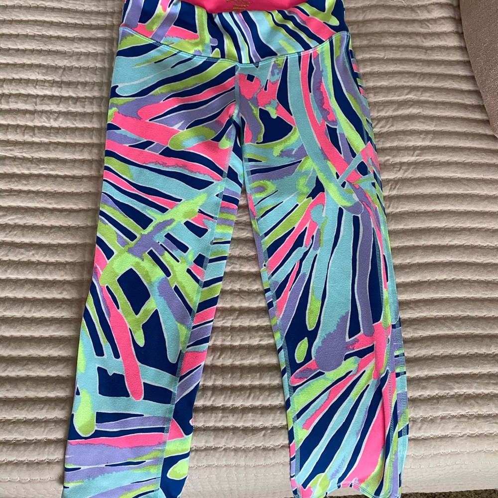 Lily Pulitzer Luxletic Workout Crops Sz Small